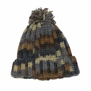 Cozy Handmade Multicolor Crocheted Pom-Pom Beanie for Kids